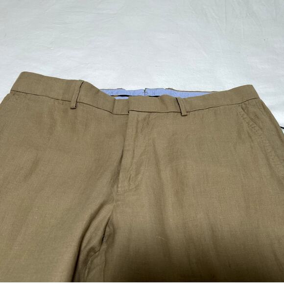 Polo Ralph Lauren Classics Mens Linen Suit Trousers Pants Coastal Beige 36x32 - Picture 3 of 6